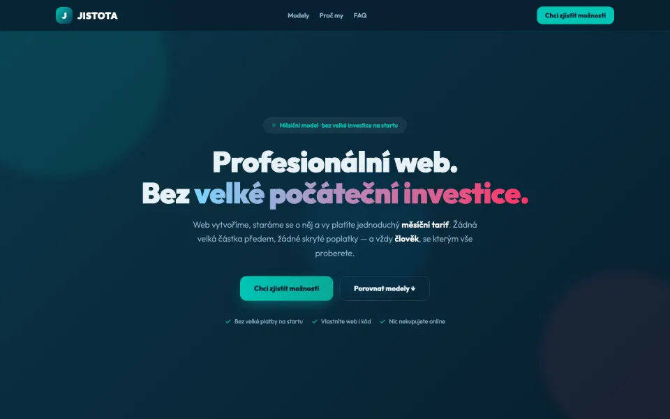 Designový koncept JISTOTA — důvěryhodný styl